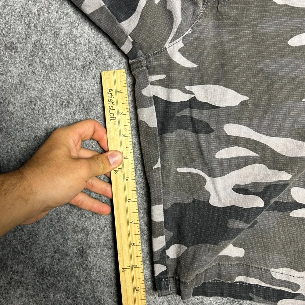 Lee Grey Camo Cargo Shorts Ripstop Baggy Skater Y2K Vintage Size 38